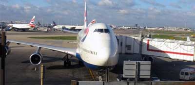 British Airways Boeing 747 at Heathrow.